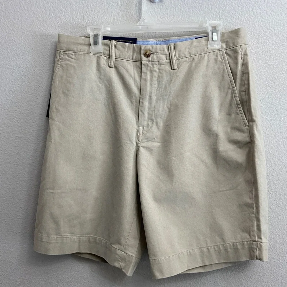 Polo Ralph Lauren Mens 38 Beige Chino Shorts NEW Stretch Classic Fit 9